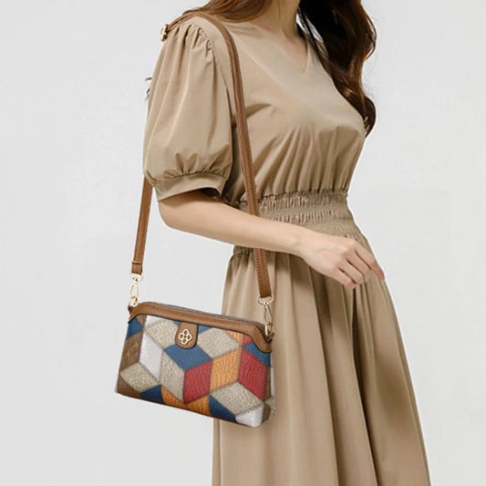 Indie woven crossbody, styled on model