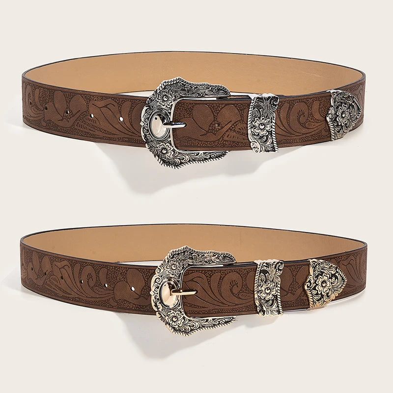 Cheyenne Engraved Buckle Belt