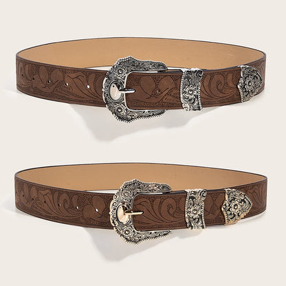 Cheyenne Engraved Buckle Belt
