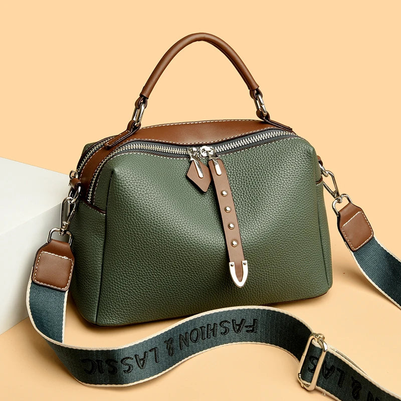 Genevieve genuine cowhide leather tote