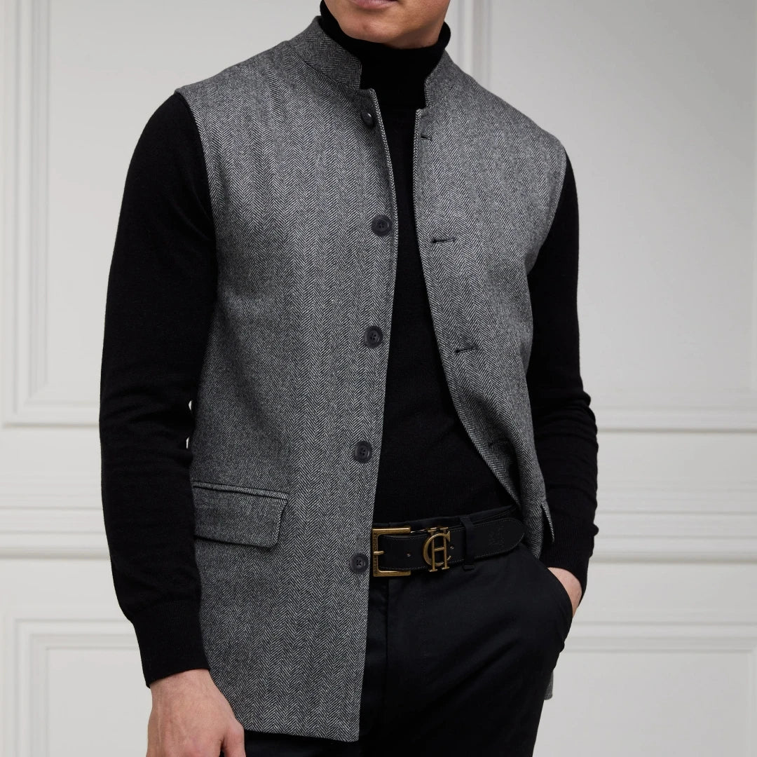 HARLOW HERRINGBONE VEST