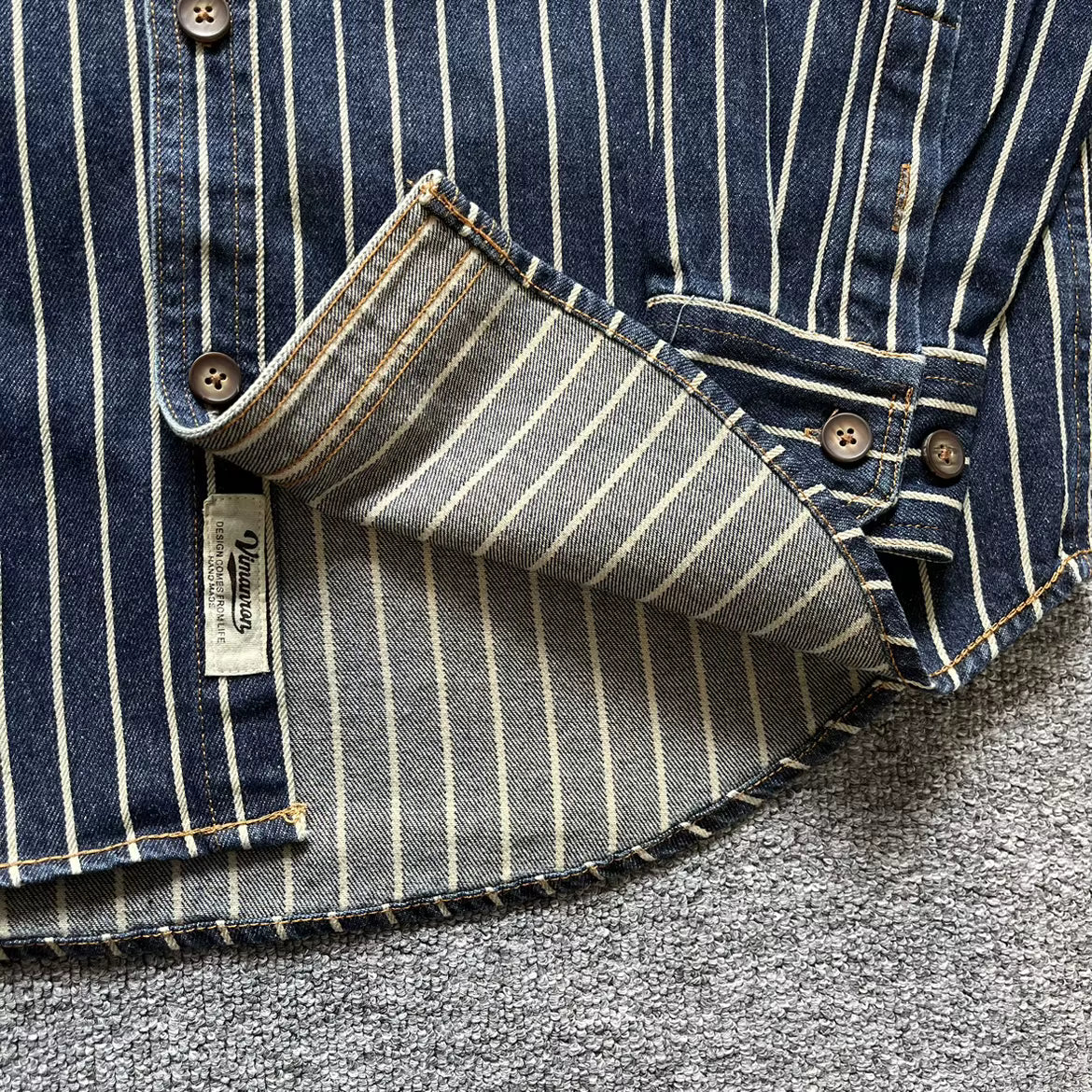 HUDSON STRIPED DENIM SHIRT