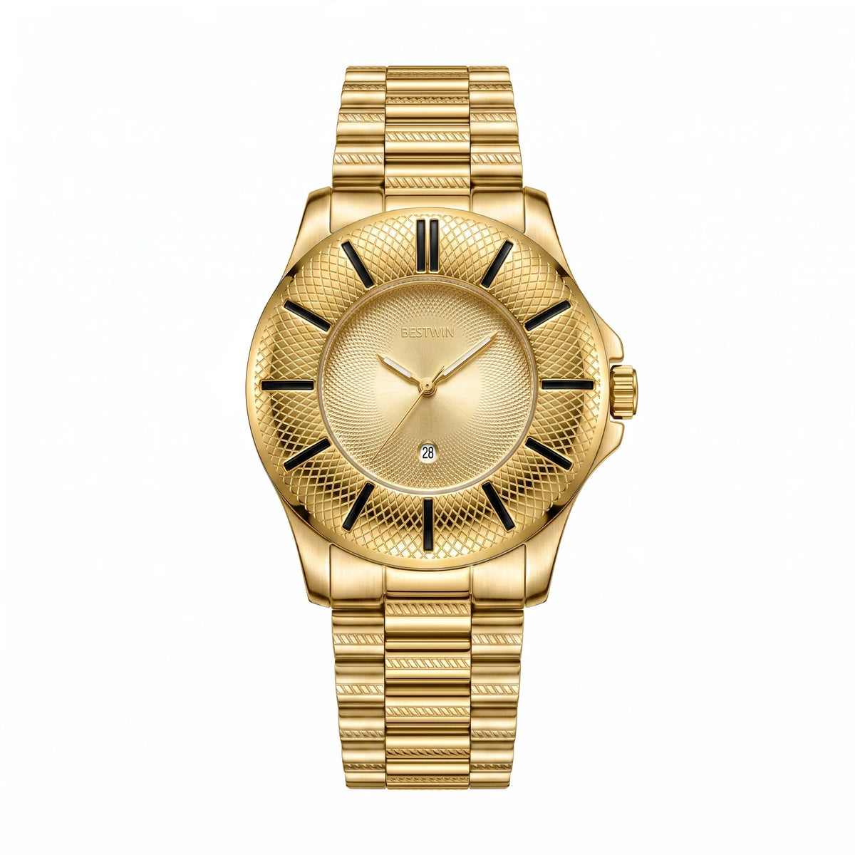Foster Textured Bezel Watch