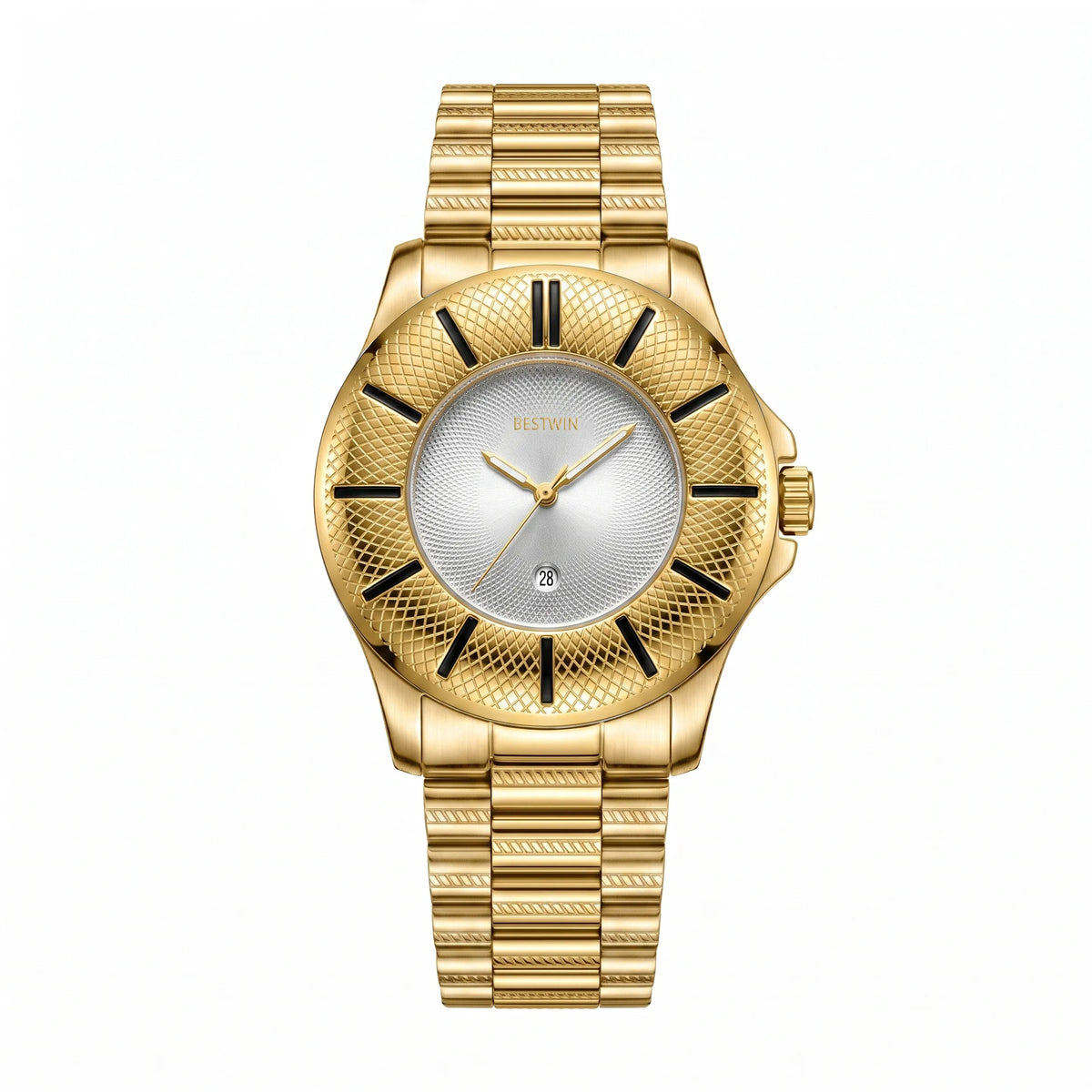 Foster Textured Bezel Watch