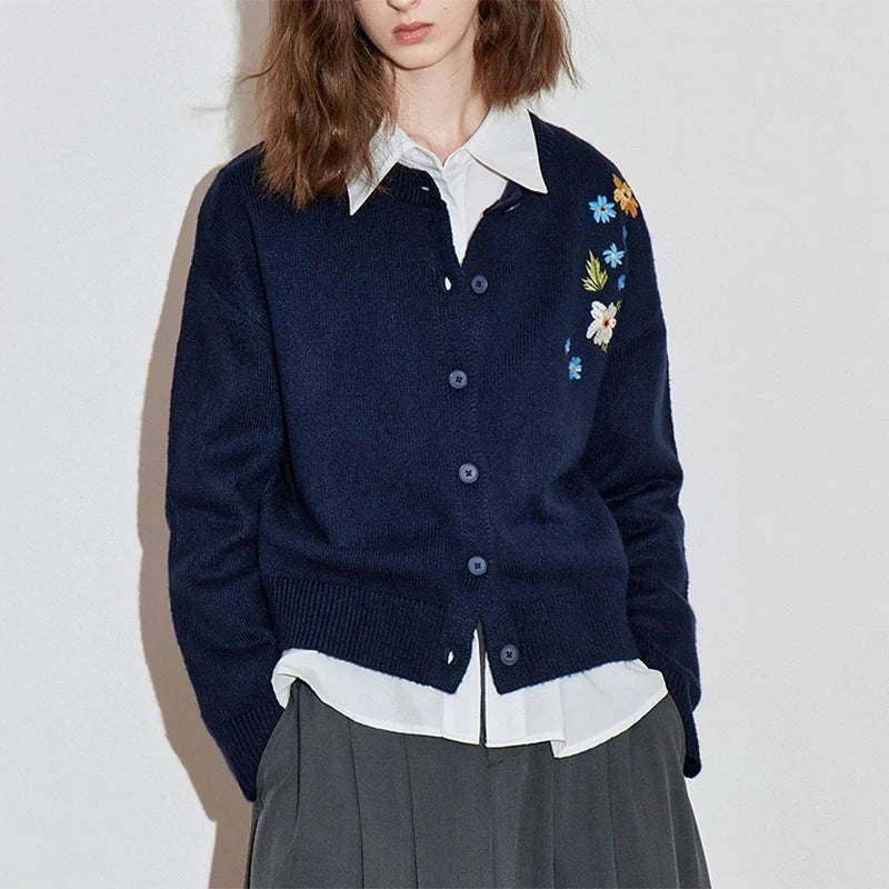 MARIBEL FLORAL KNIT CARDIGAN