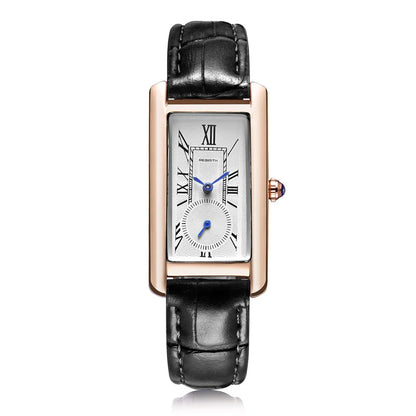 Marlow Rectangular Leather Watch
