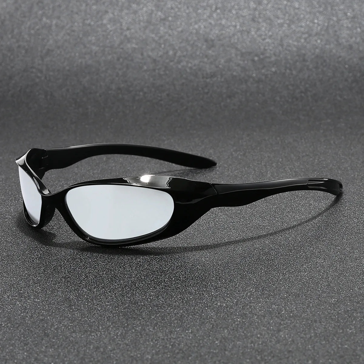 Axel Sport Wrap Sunglasses in Black Chrome