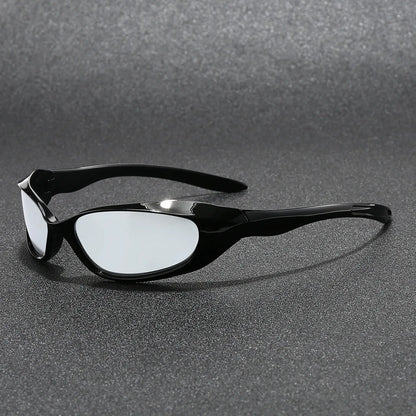 Axel Sport Wrap Sunglasses in Black Chrome