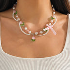 TULIP PEARL NECKLACE