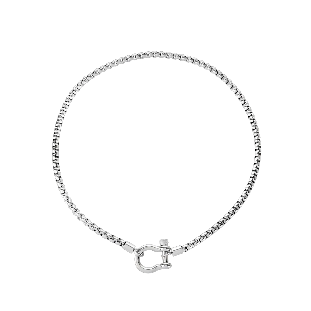 Lido silver horseshoe necklace