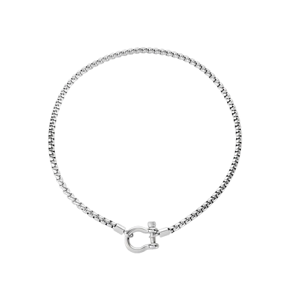 Lido silver horseshoe necklace