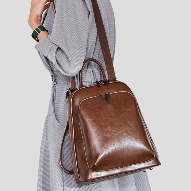 Everly Genuine Leather Backpack