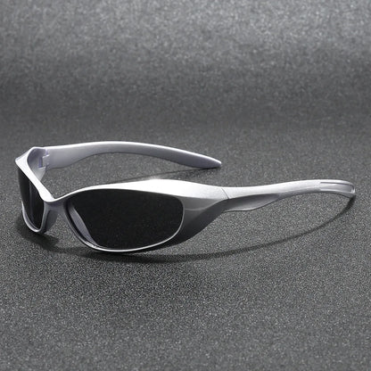 Axel Sport Wrap Sunglasses in Silver Smoke