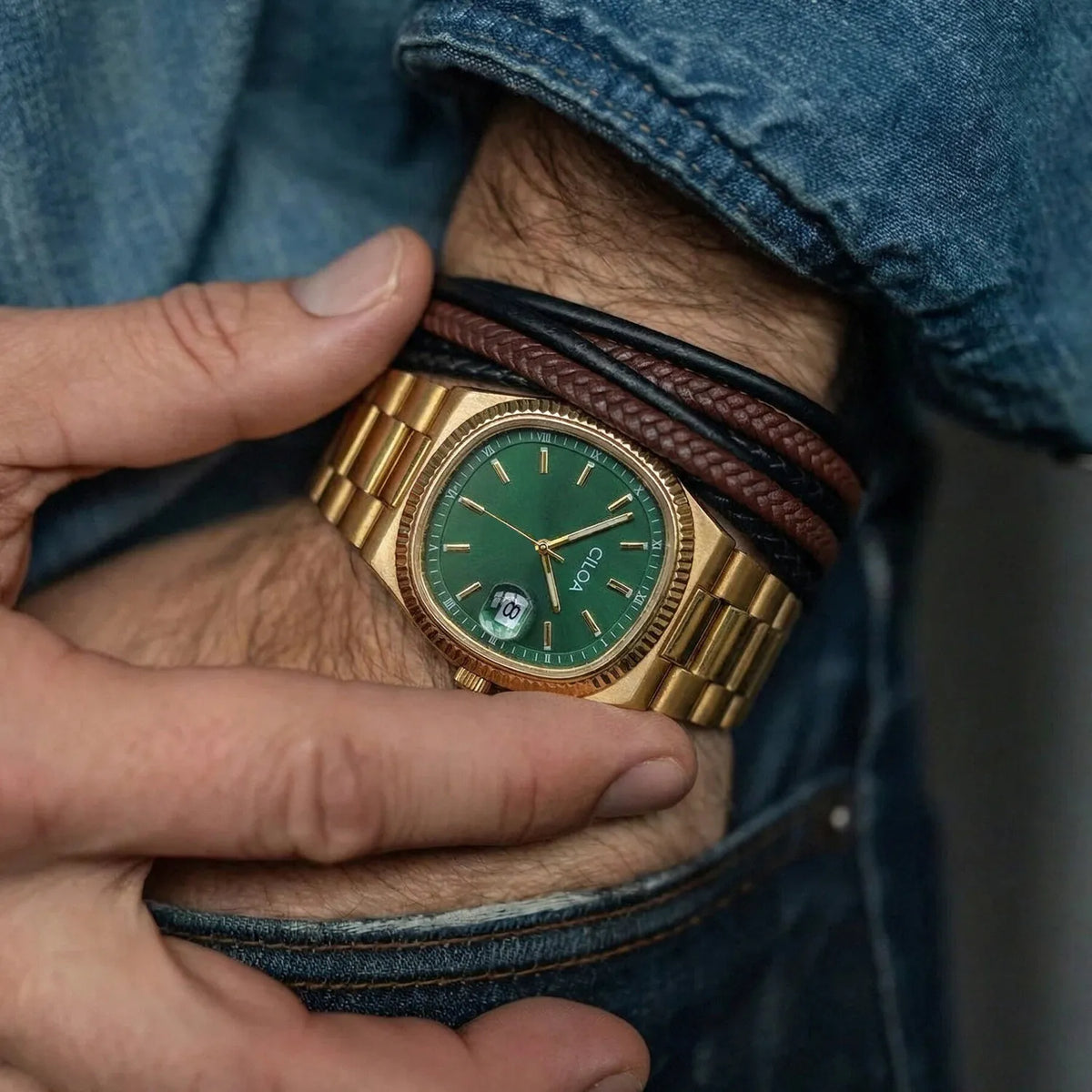 Archer Square Steel Watch