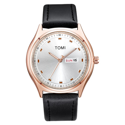 Emerson Minimalist Calendar Watch in Rose Gold / Black