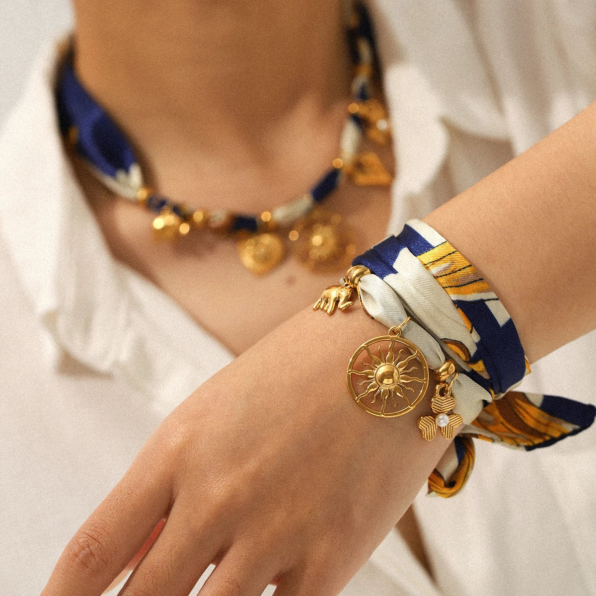 Soleil bracelet on wrist
