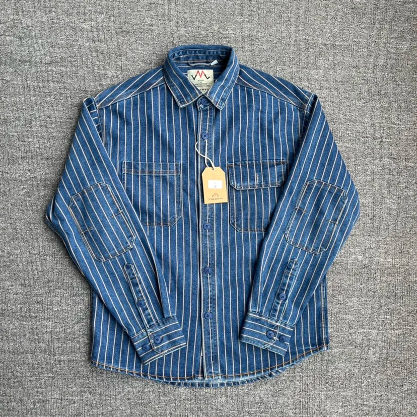 HUDSON STRIPED DENIM SHIRT