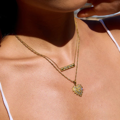 Juliette necklace on model