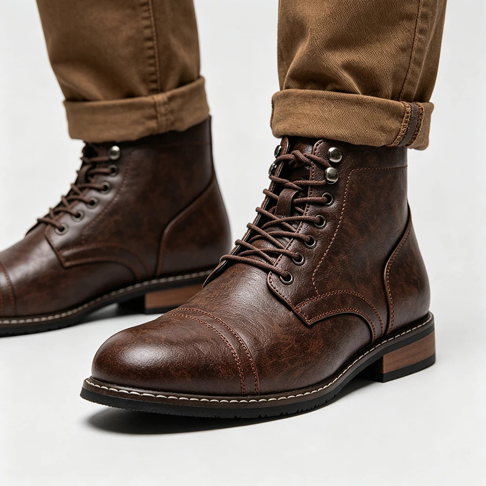 Hartley Cap-Toe Ankle Boots