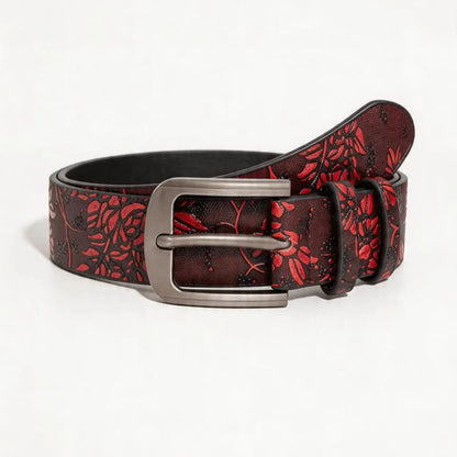 Marigold Floral Embossed Belt
