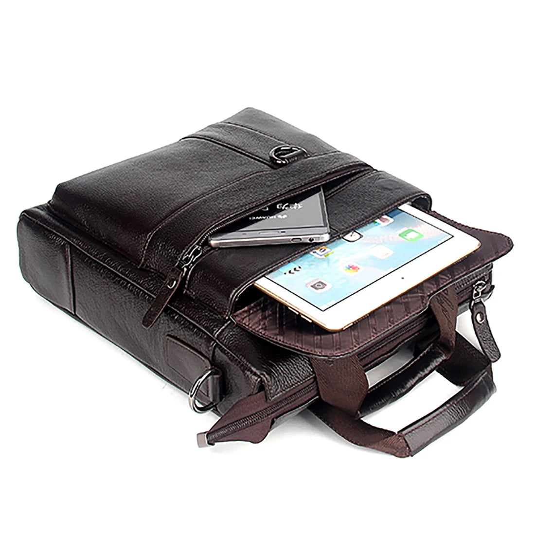 Thatcher Genuine Leather Messenger Bag