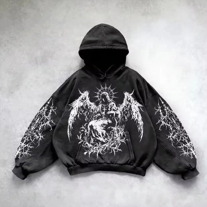 Raven Graphic Hoodie