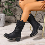 SOREN LEATHER MID-CALF BOOTS