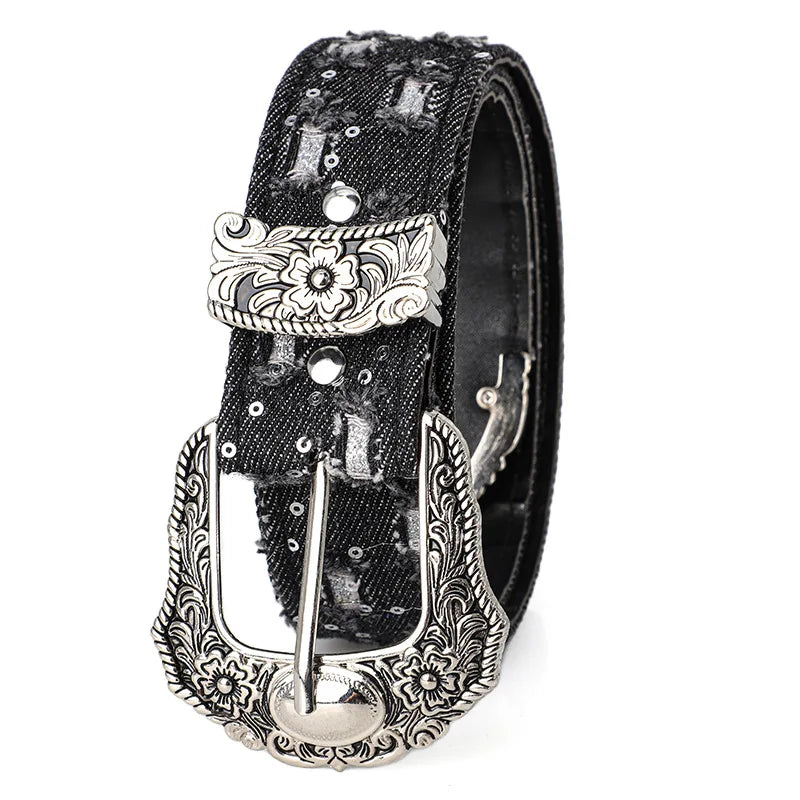 Willow Rhinestone Buckle Belt