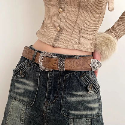 Cheyenne Engraved Buckle Belt