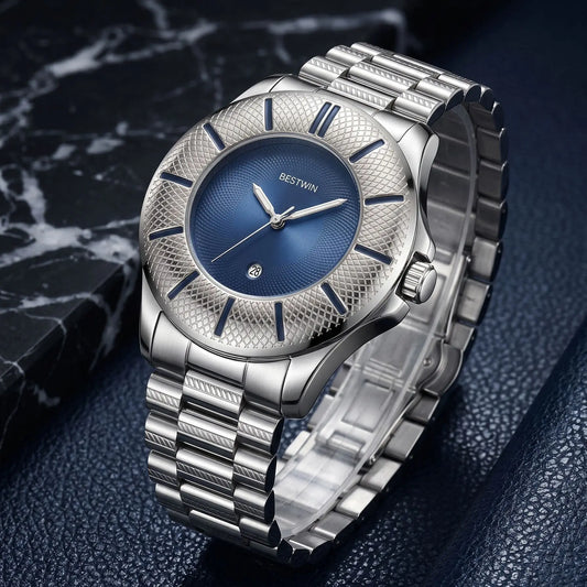 Foster Textured Bezel Watch