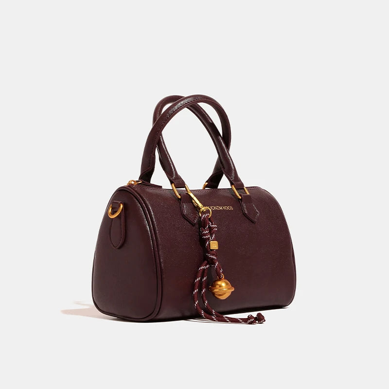 Sabine burgundy oblique styled