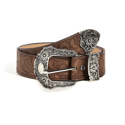 Cheyenne Engraved Buckle Belt
