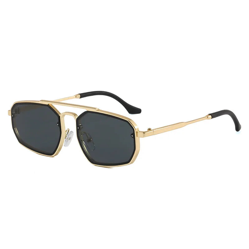 Adele cat eye sunglasses in Gold Grey