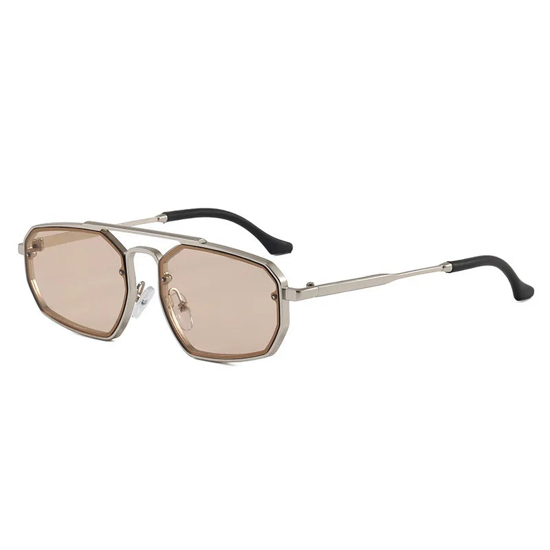 Adele cat eye sunglasses in Silver Champagne