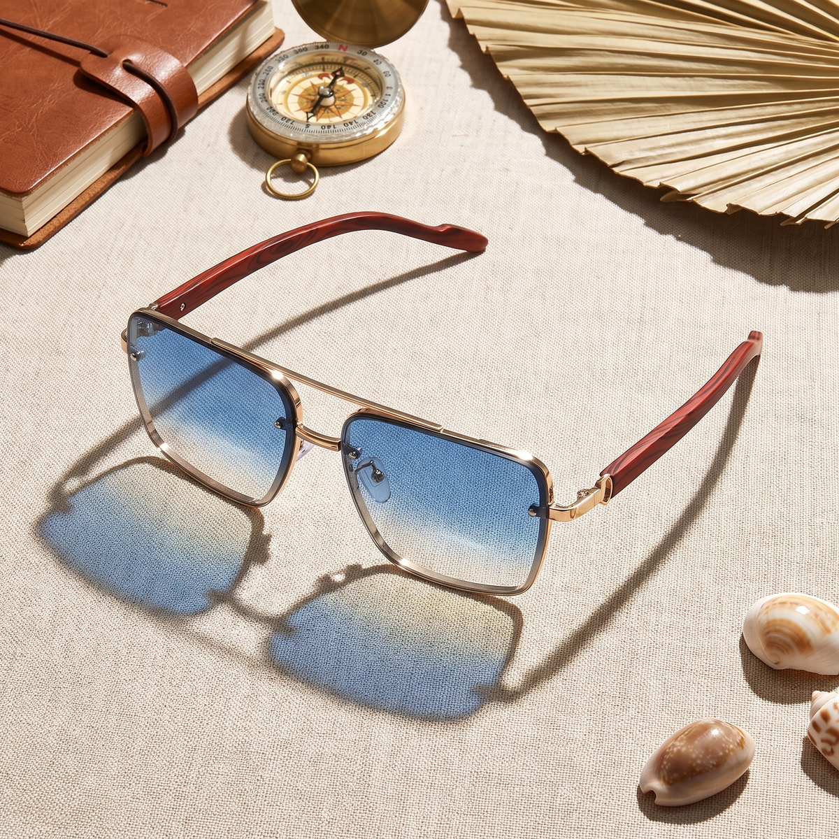 Alder Square Sunglasses Blue — flatlay 2 r2