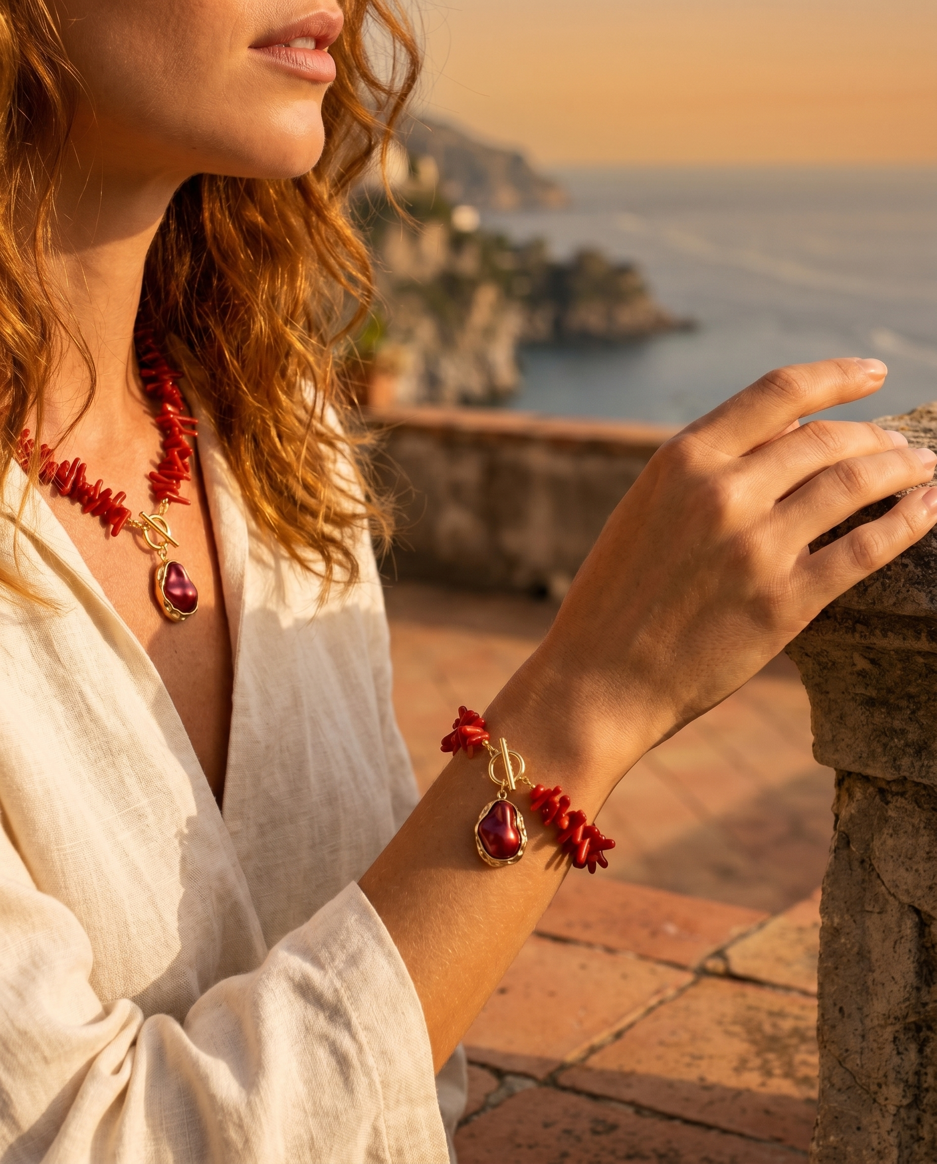 Amalfi Red Pearl — angled