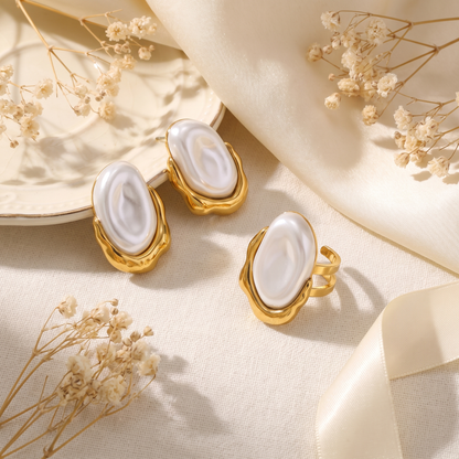 Anya-Faux-Pearl-Set Gold Faux Pearl — flatlay 2
