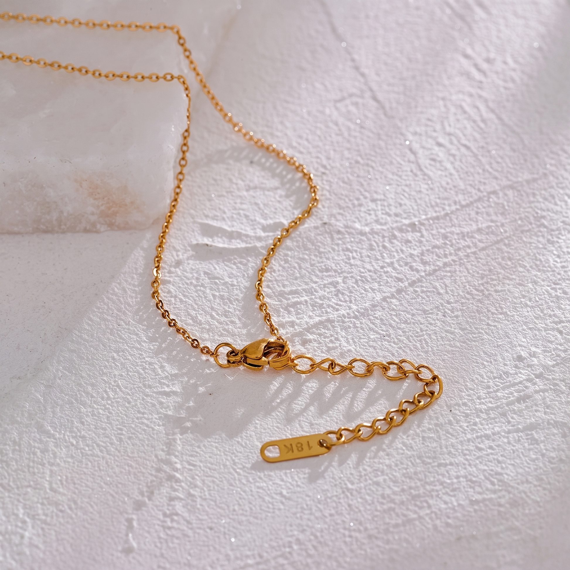 Astrid chain clasp and extender detail