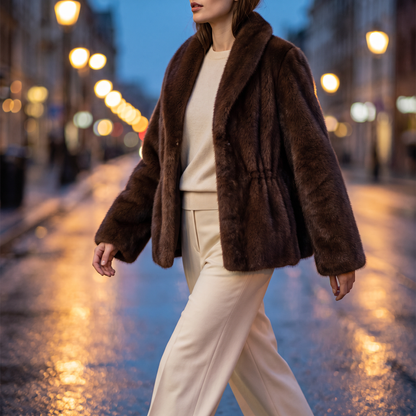 Aurora Faux Mink Coat