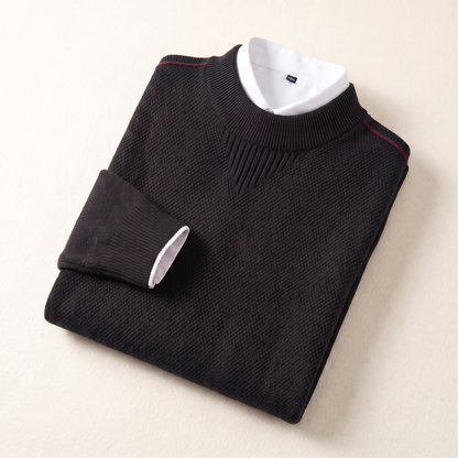 Bennett Mock Neck Sweater Black — studio