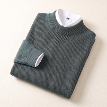 Bennett Mock Neck Sweater Sage — studio