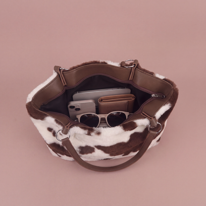 Bessie Cow Print Tote