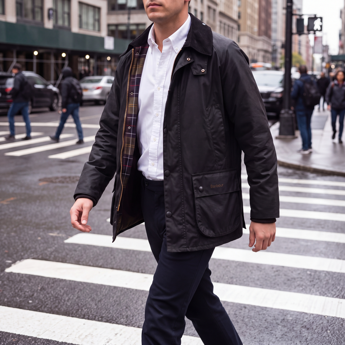 Bram Waterproof Trench Coat Black — lifestyle 1