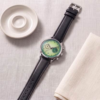 Raya-Watermelon-Chrono-Watch Kiwi Green — flatlay 1