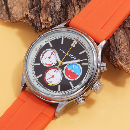 Corsa Racing Chronograph Watch, black dial