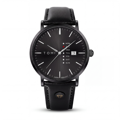 Dalton-Calendar-Watch All Black — packshot