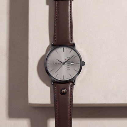 Dalton-Calendar-Watch Black Coffee — flatlay 1