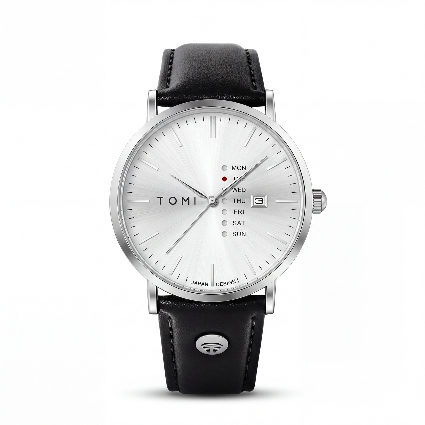 Dalton-Calendar-Watch Silver Black — packshot