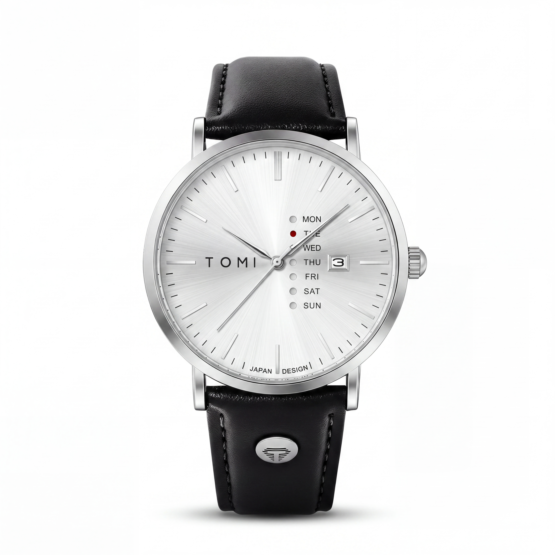 Dalton-Calendar-Watch Silver Black — packshot