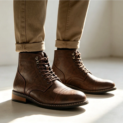 Hartley Cap-Toe Ankle Boots